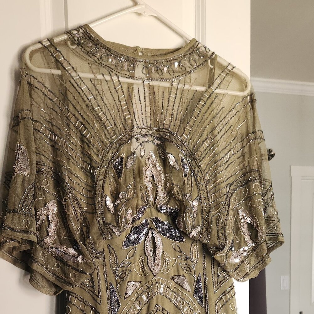 ASOS DESIGN batwing embellished pencil mini dress Size 4